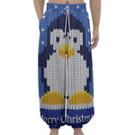 Christmas Penguin Knitted Print Lantern Pants