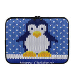 Christmas Penguin Knitted Print Laptop Sleeve