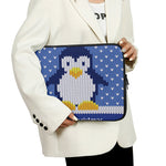 Christmas Penguin Knitted Print Laptop Sleeve