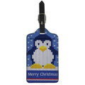 Christmas Penguin Knitted Print Luggage Tag