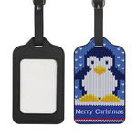 Christmas Penguin Knitted Print Luggage Tag