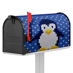 Christmas Penguin Knitted Print Mailbox Cover