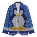 Christmas Penguin Knitted Print Men's Blazer