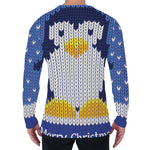 Christmas Penguin Knitted Print Men's Long Sleeve T-Shirt