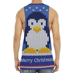 Christmas Penguin Knitted Print Men's Muscle Tank Top