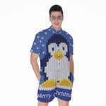 Christmas Penguin Knitted Print Men's Rompers