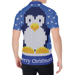 Christmas Penguin Knitted Print Men's Shirt