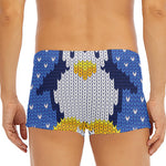 Christmas Penguin Knitted Print Men's Short Boxer Briefs