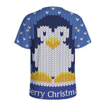 Christmas Penguin Knitted Print Men's Sports T-Shirt