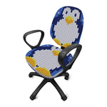 Christmas Penguin Knitted Print Office Chair Cover