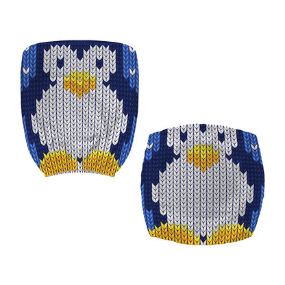 Christmas Penguin Knitted Print Office Chair Cover
