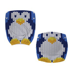 Christmas Penguin Knitted Print Office Chair Cover