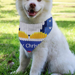 Christmas Penguin Knitted Print Over The Collar Dog Bandana