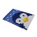Christmas Penguin Knitted Print Pet Cooling Mat Cover