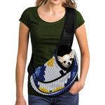 Christmas Penguin Knitted Print Pet Sling Carrier