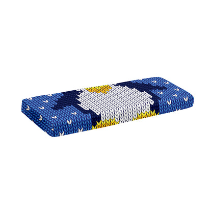 Christmas Penguin Knitted Print Piano Keyboard Cover