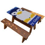 Christmas Penguin Knitted Print Picnic Table Cover