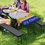 Christmas Penguin Knitted Print Picnic Table Cover