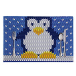 Christmas Penguin Knitted Print Placemat
