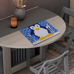 Christmas Penguin Knitted Print Placemat