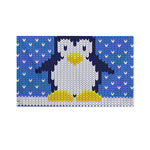 Christmas Penguin Knitted Print Polyester Flag