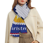 Christmas Penguin Knitted Print Scarf