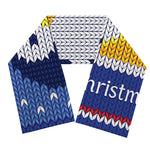 Christmas Penguin Knitted Print Scarf
