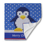 Christmas Penguin Knitted Print Silk Bandana