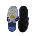 Christmas Penguin Knitted Print Slippers