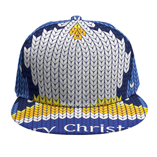 Christmas Penguin Knitted Print Snapback Cap