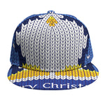 Christmas Penguin Knitted Print Snapback Cap