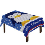 Christmas Penguin Knitted Print Tablecloth