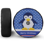 Christmas Penguin Knitted Print Tire Cover With Camera Hole