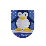 Christmas Penguin Knitted Print Toilet Lid Cover