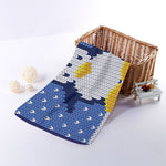 Christmas Penguin Knitted Print Towel