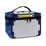 Christmas Penguin Knitted Print Travel Makeup Bag