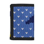 Christmas Penguin Knitted Print Trifold Wallet