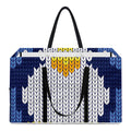 Christmas Penguin Knitted Print Utility Tote Bag