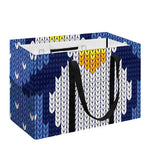 Christmas Penguin Knitted Print Utility Tote Bag
