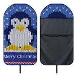 Christmas Penguin Knitted Print Waterproof Car Seat Cover