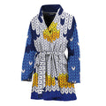 Christmas Penguin Knitted Print Women's Bathrobe
