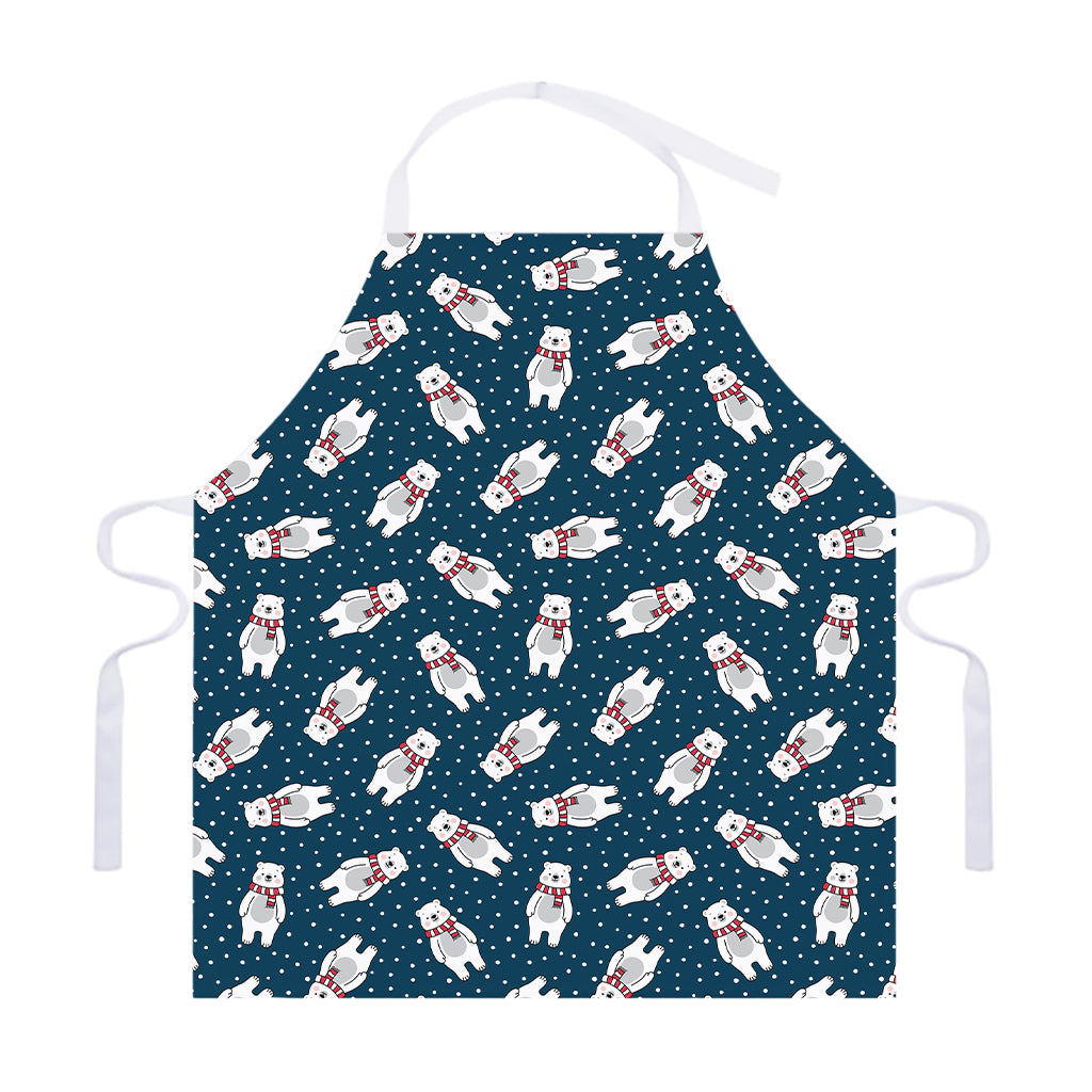 Christmas Polar Bear Pattern Print Adjustable Apron