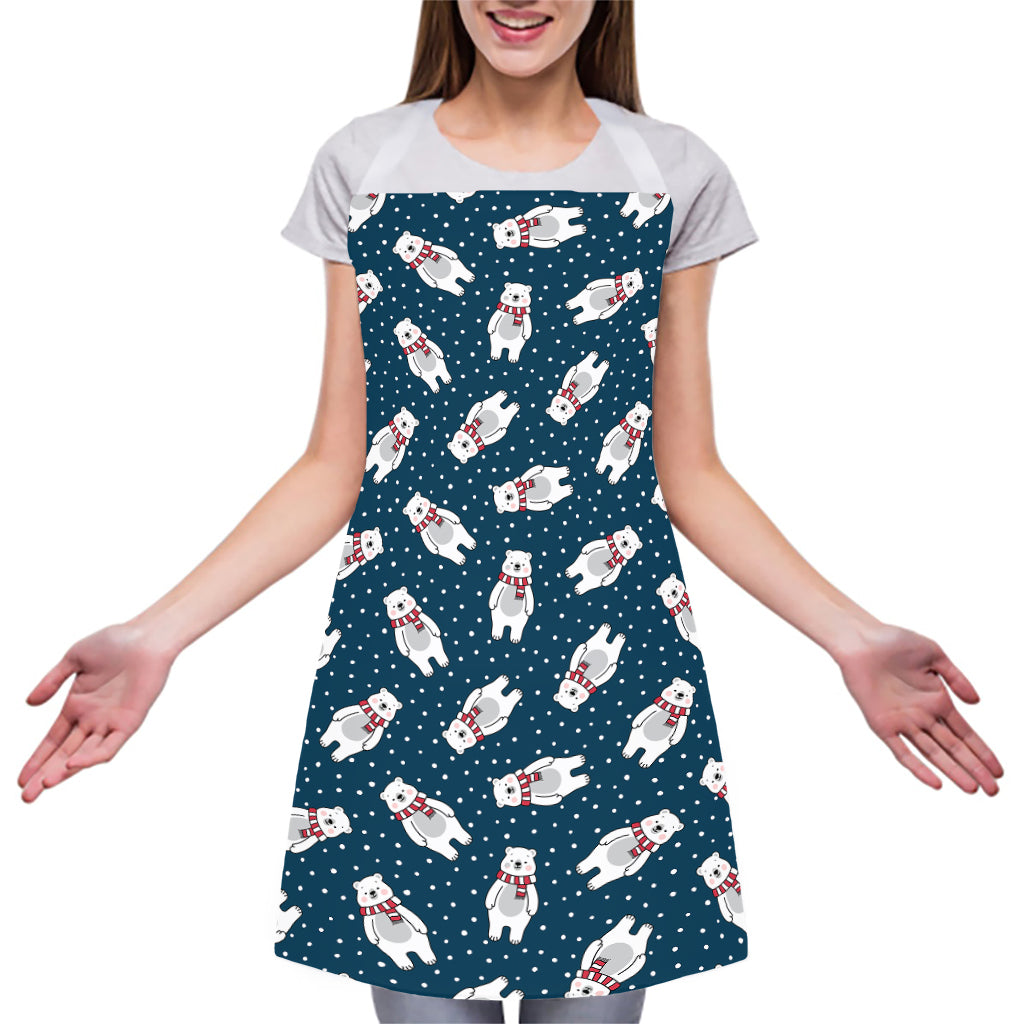 Christmas Polar Bear Pattern Print Adjustable Apron