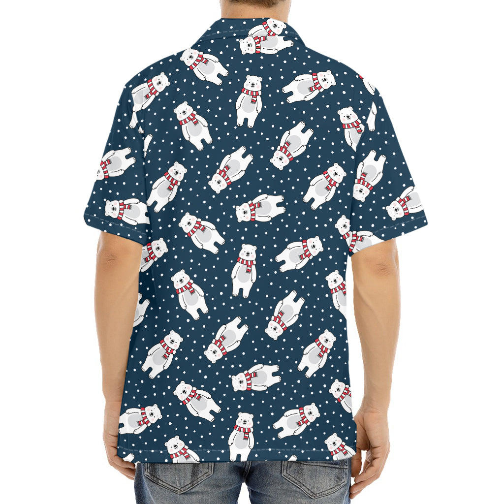 Christmas Polar Bear Pattern Print Aloha Shirt