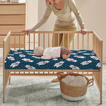Christmas Polar Bear Pattern Print Baby Crib Sheet