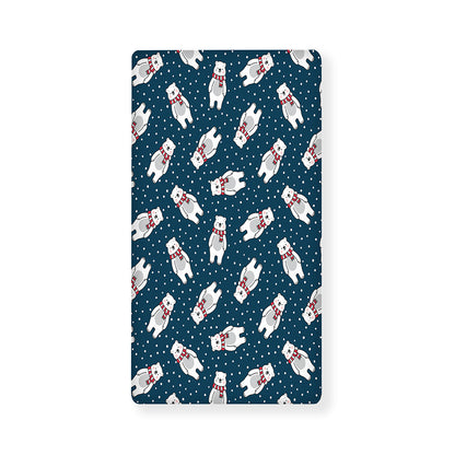 Christmas Polar Bear Pattern Print Baby Crib Sheet
