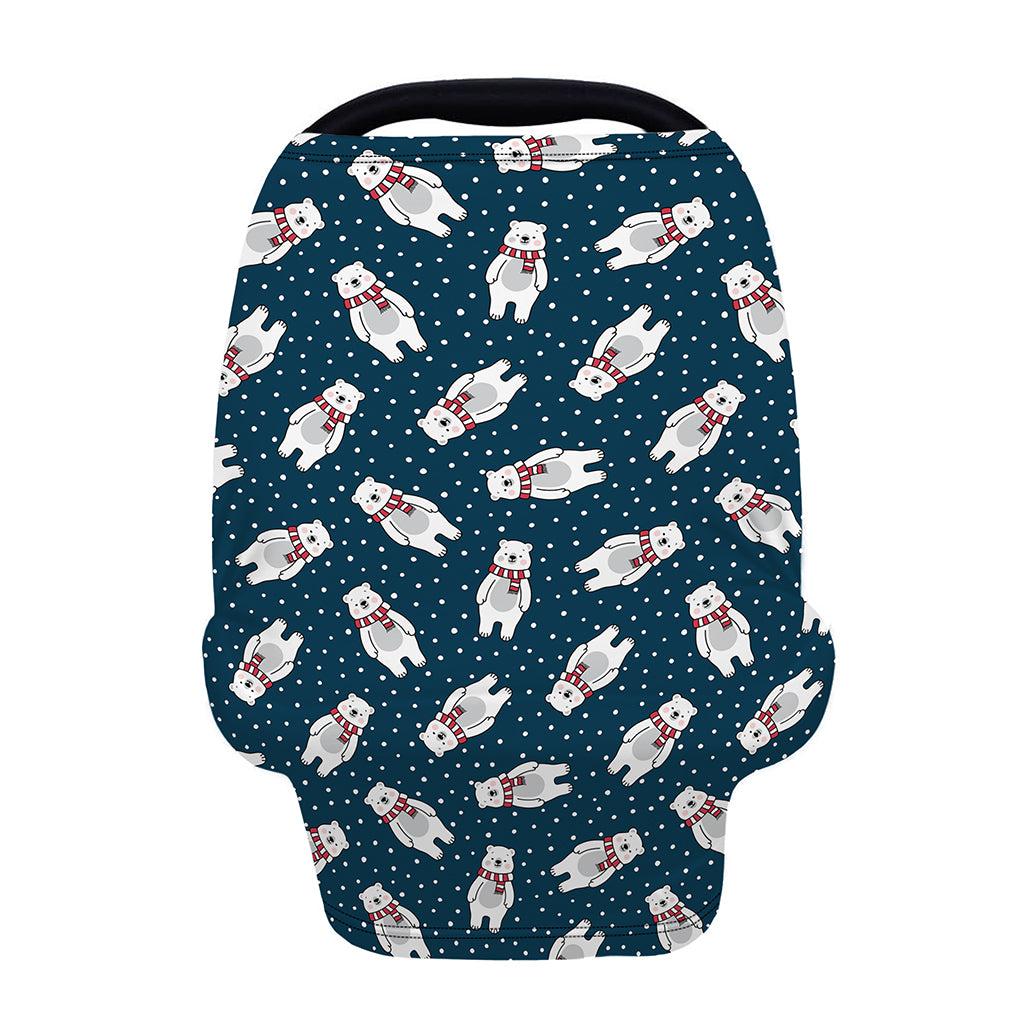 Christmas Polar Bear Pattern Print Baby Seat Cover