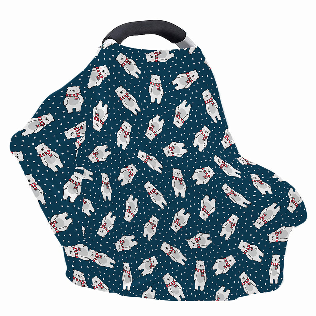 Christmas Polar Bear Pattern Print Baby Seat Cover