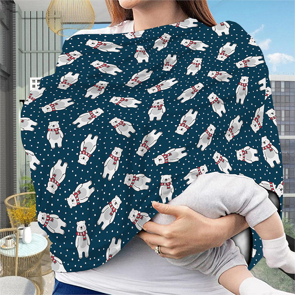 Christmas Polar Bear Pattern Print Baby Seat Cover