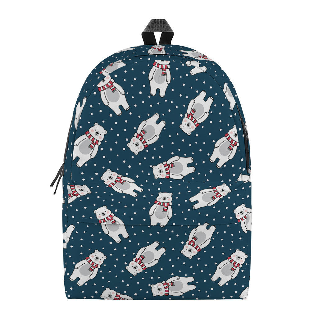 Christmas Polar Bear Pattern Print Backpack